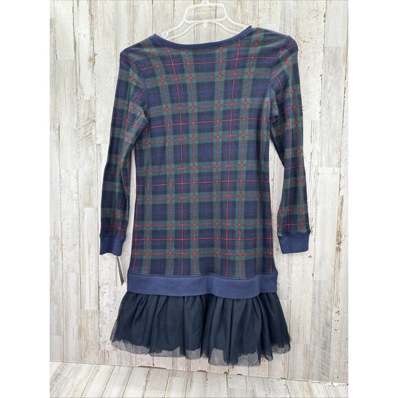 Polo Ralph Lauren Girls XL (16) Tartan Plaid Tulle Ruffle Sweater Dress New - Picture 4 of 10